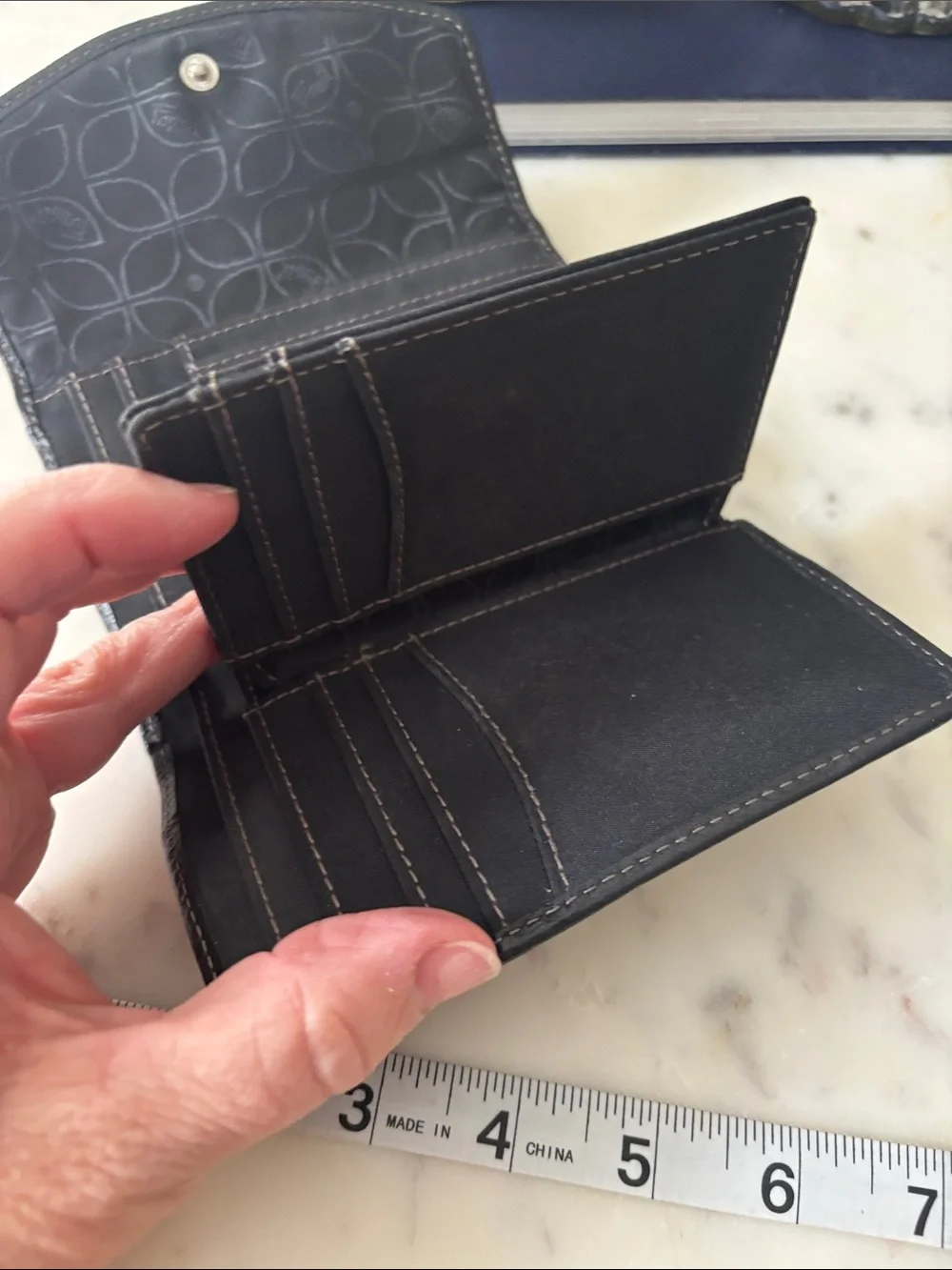 Fossil Black Leather Flap Wallet